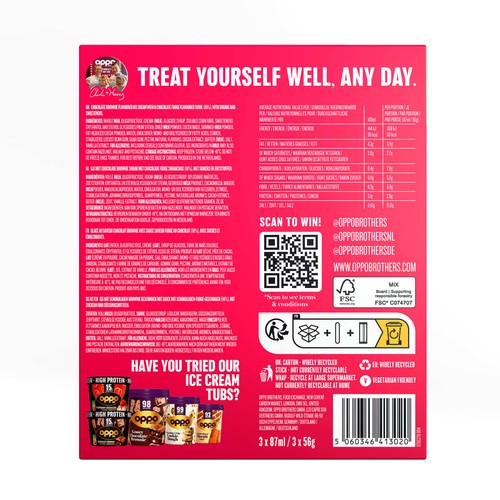 Oppo Naked Double Chocolate Low Calorie Ice Cream Sticks