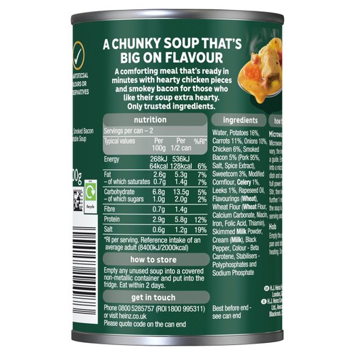 Heinz Chicken and Bacon Chunky Big Soup