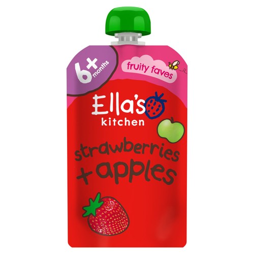 Ella's Kitchen Strawberries & Apples Baby Food Pouch 6+ Months