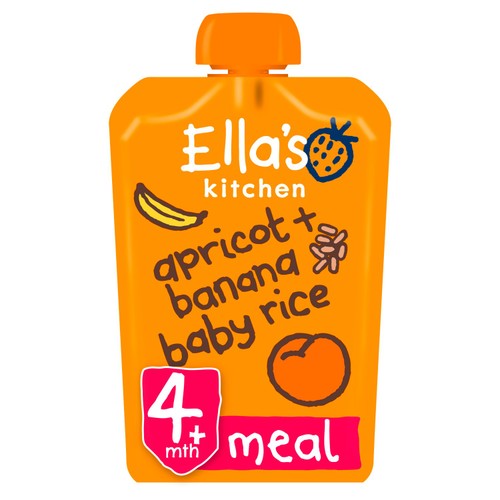Ella's Kitchen Apricot and Banana Baby Rice Baby Food Pouch 4+ Months