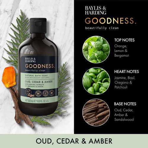 Baylis & Harding Goodness Oud, Cedar & Amber Bath Soak