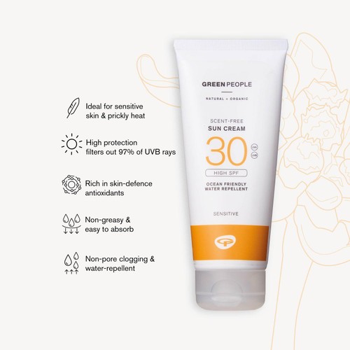 Green People SPF 30 Sun Cream Scent Free