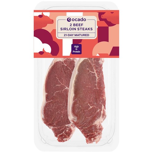 Ocado 2 Beef Sirloin Steaks