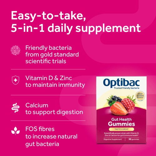 Optibac Probiotics Gut Health Gummies -  30 Gummies