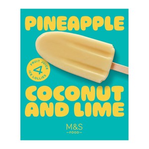 Pineapple Coconut & Lime ice lolly