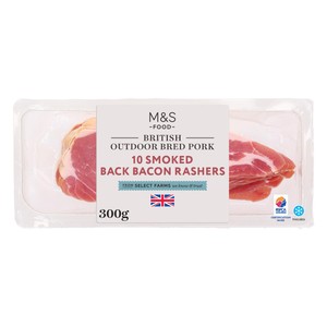 M&S British Outdoor Bred 10 Smoked Back Bacon Rashers