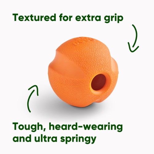 Beco Natural Rubber Fetch Ball - Orange