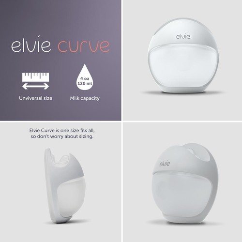 Elvie Curve Manual Silicone Breast Pump