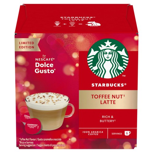 Starbucks Toffee Nut Latte by Nescafe Dolce Gusto Coffee Pods