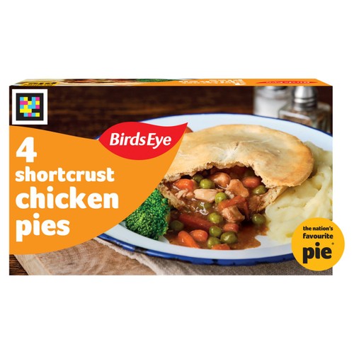 Birds Eye 4 Shortcrust Chicken Pies 