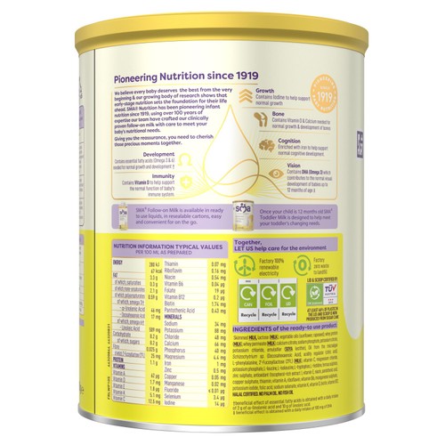 SMA Stage 2 Follow-on Baby Milk Formula Powder From 6-12 Months 800g