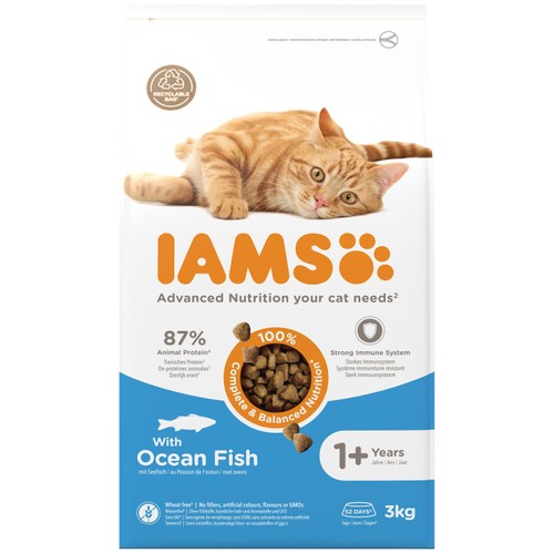 IAMS Adult Dry Cat Food Ocean Fish
