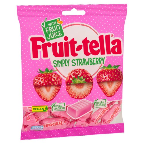 Fruittella Simply Strawberry Chews Sweets Sharing Bag