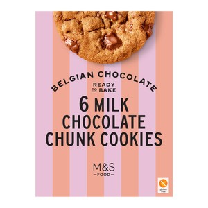 M&S 6 Milk Chocolate Chunk Cookies Frozen