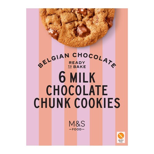 M&S 6 Milk Chocolate Chunk Cookies Frozen