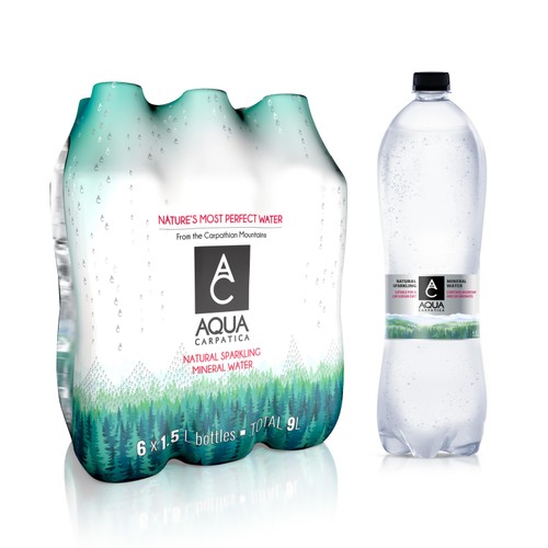AQUA Carpatica Naturally Sparkling Mineral Water Low Sodium & Nitrates