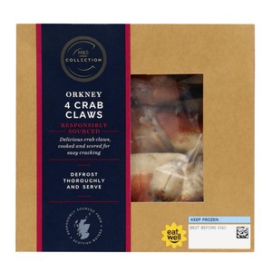 M&S Collection 4 Orkney Crab Claws Frozen