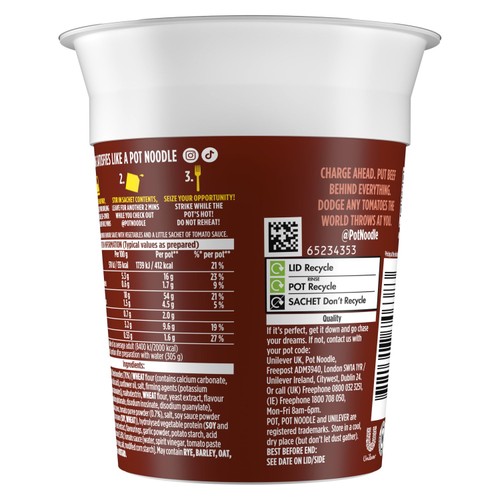 Pot Noodle Beef & Tomato Instant Noodles