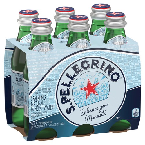 San Pellegrino Sparkling Natural Mineral Water Glass