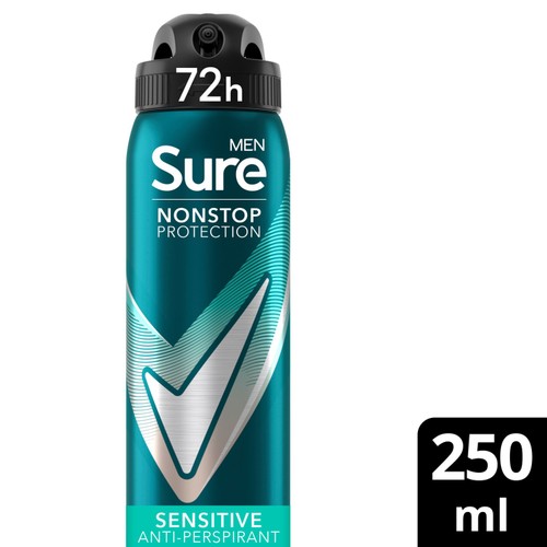 Sure Men 72hr Nonstop Protection Sensitive Antiperspirant Deodorant