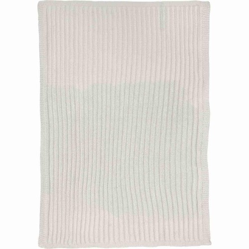 M&S Ribbed Knitted Throw, Ecru