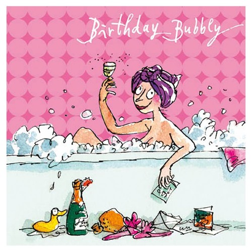 Quentin Blake Bubble Bath Birthday Card