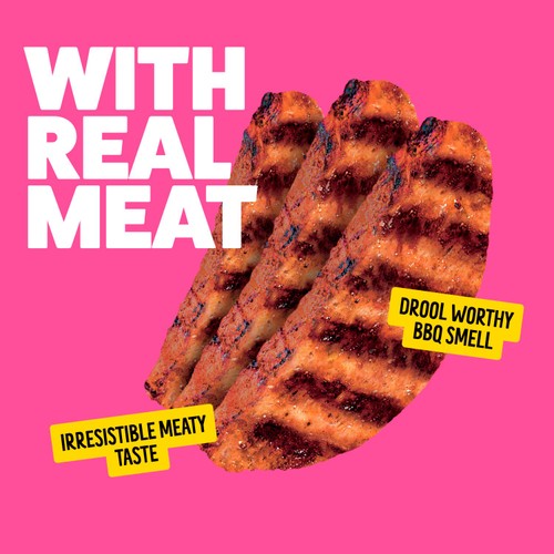 BONKERS BBQ, Soft & Chewy Beef Steak Flavored Dog Treats, 85g, Bag