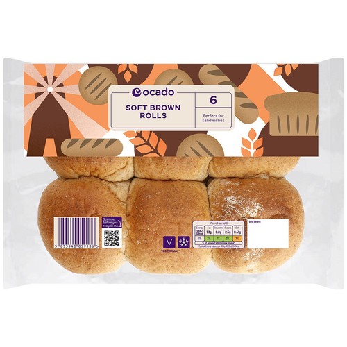 Ocado Soft Brown Rolls