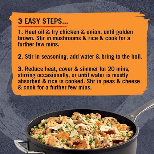 Schwartz Italian Chicken & Mushroom Risotto One Pan