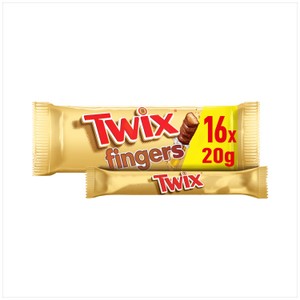 Twix Caramel & Milk Chocolate Fingers Funsize Biscuit Snack Bars Multipack