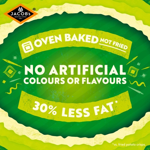 Jacob's Crinklys Cheese & Onion 30% Less Fat  Multipack Snacks