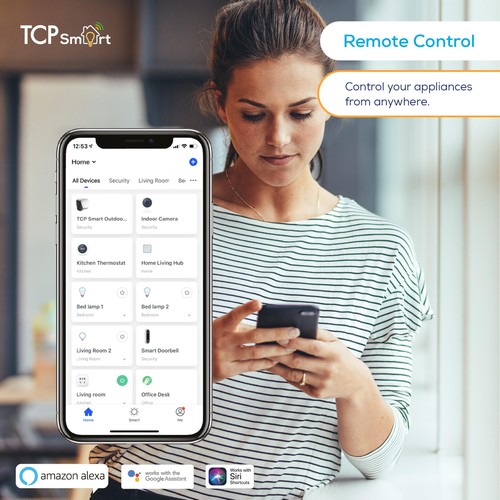 TCP Smart Plug, Timer, App, Voice, For Security & Lights