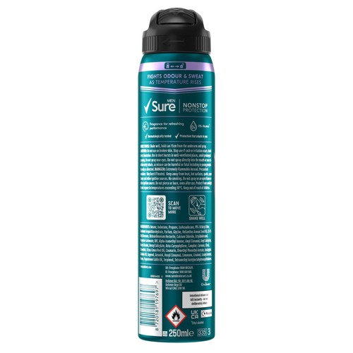 Sure Men 72hr Nonstop Protection Active Dry Antiperspirant Deodorant