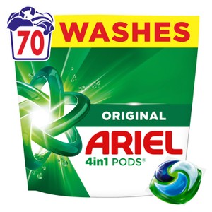 Ariel Original 4in1 Pods Washing Liquid Capsules 70 Washes