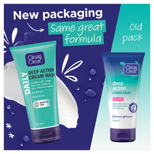 Clean & Clear Deep Action Oil Free Cream Face Wash