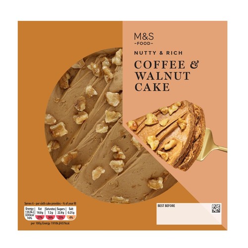 M&S Colombian Coffee and Walnut Cake