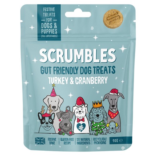 Scrumbles Turkey Cranberry Christmas Dog Treats Ocado