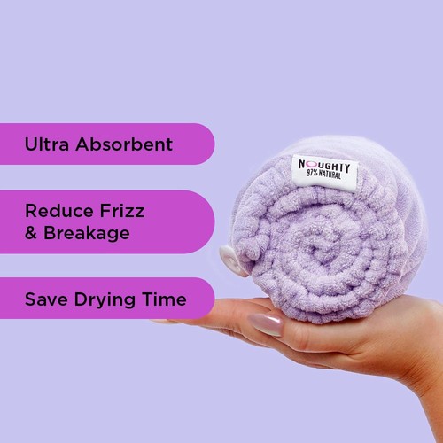 Noughty Microfibre Hair Towel Wrap - The Purple One