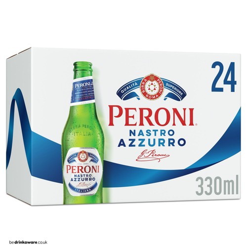 Peroni Nastro Azzurro Beer Lager Bottles