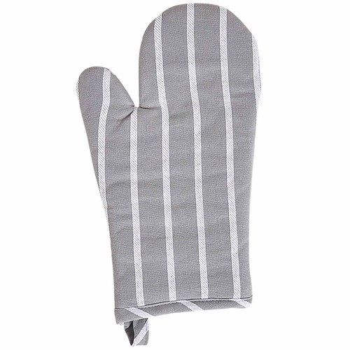 M&S Butchers Stripe Oven Glove, Grey