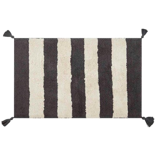 M&S Striped Bath Mat, Charcoal