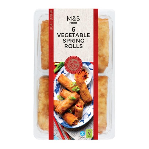 M&S 6 Vegetable Spring Rolls - Ocado