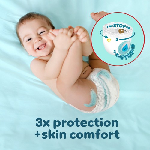 Pampers Premium Protection Nappy Pants, Size 6 (15kg+) Essential Pack