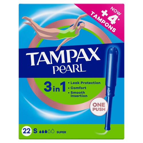 Tampax Pearl Tampons Super 22 Count