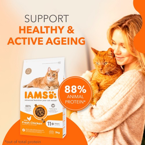 IAMS Senior 11+ Dry Cat Food Chicken
