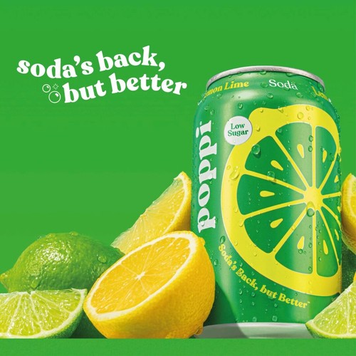 Poppi Lemon Lime Soda Cans