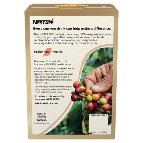 Nescafe Vanilla Latte Instant Coffee 7 Sachets