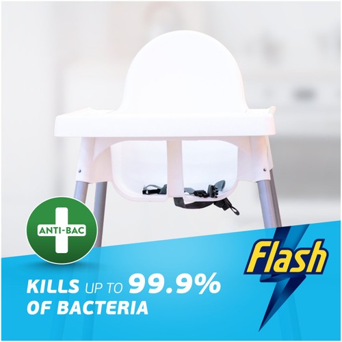 Flash Spray Wipe Done Apple Blossom Cleaning Spray 