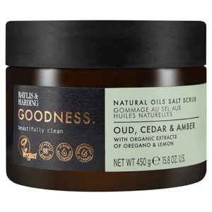 Baylis & Harding Goodness Oud, Salt, Apricot and Olive Stones Scrub