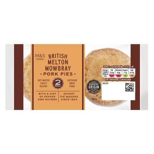 M&S 2 Melton Mowbray Pork Pies
